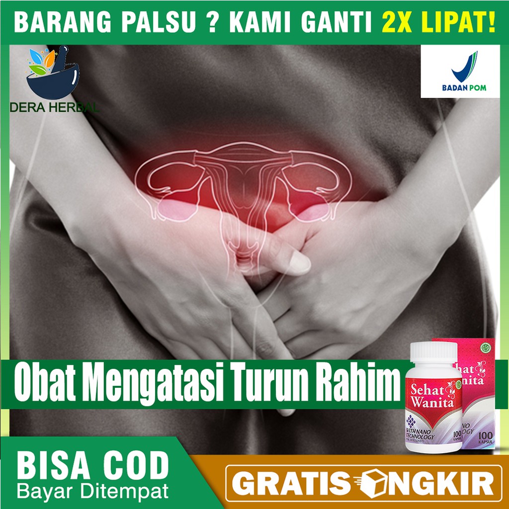 Obat Turun Rahim atau Peranakan Prolaps Uteri Herbal Sehat Wanita Kapsul Asli Original Bisa COD Juga