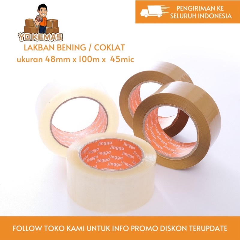 

Lakban Bening / OPP Tape Clear 48mm x 100m (45micron)