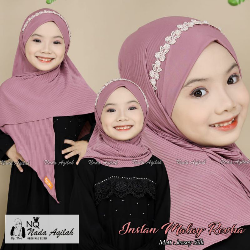 INSTAN MALAY RENDA ANAK / JILBAB MALAY ANAK / HIJAB MALAY / JILBAB ANAK PLISKEY / JILBAB INSTAN ANAK / HIJAB ANAK INSTAN