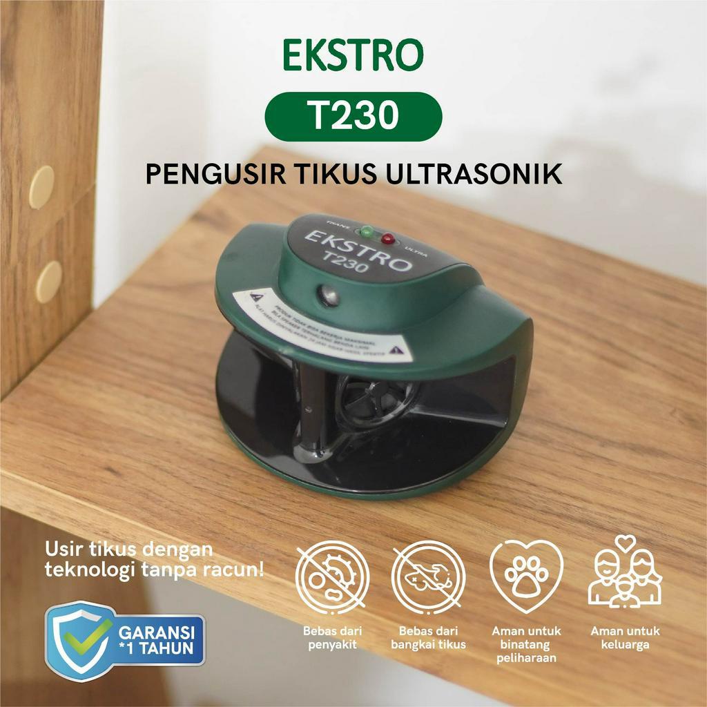 EKSTRO - T230 Pengusir Tikus Ultrasonic - Pengusir Tikus Gelombang Suara Tanpa Racun