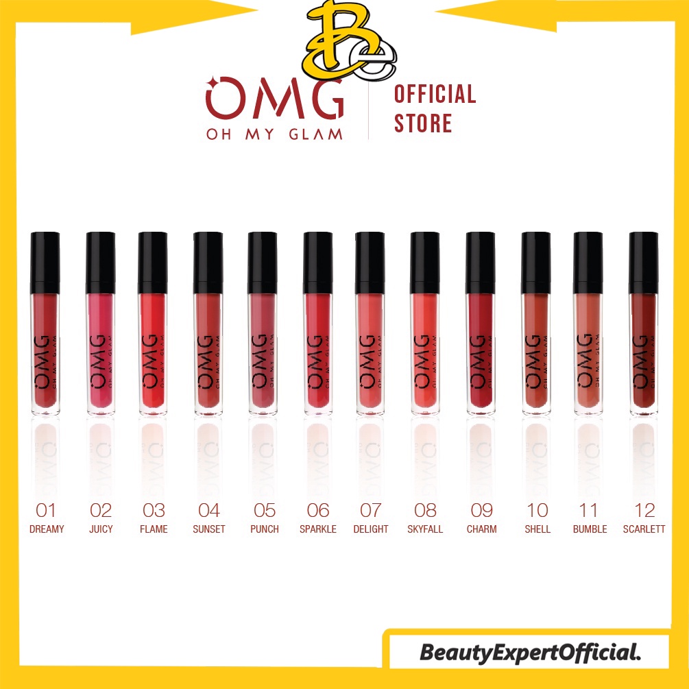 ⭐ Beauty Expert ⭐ OMG Oh My Glam Matte Kiss Lip Cream 3.5g ( lipstick lipstik lipcream )