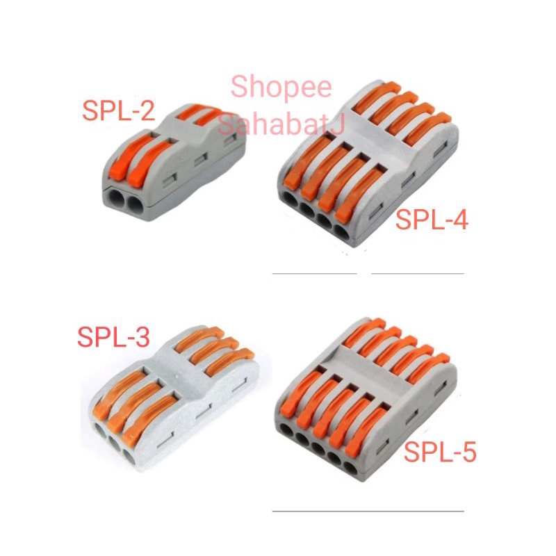 Terminal Konektor kabel wago SPL-1/SPL-2/SPL-3/SPL-4/SPL-5 Connector Block 1-1/2-2/3-3/4-4/5-5