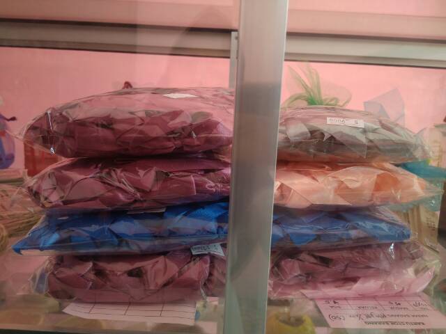PITA JADI WARNA SOFT PINK APLIKASI PITA JADI UNTUK SOUVENIR