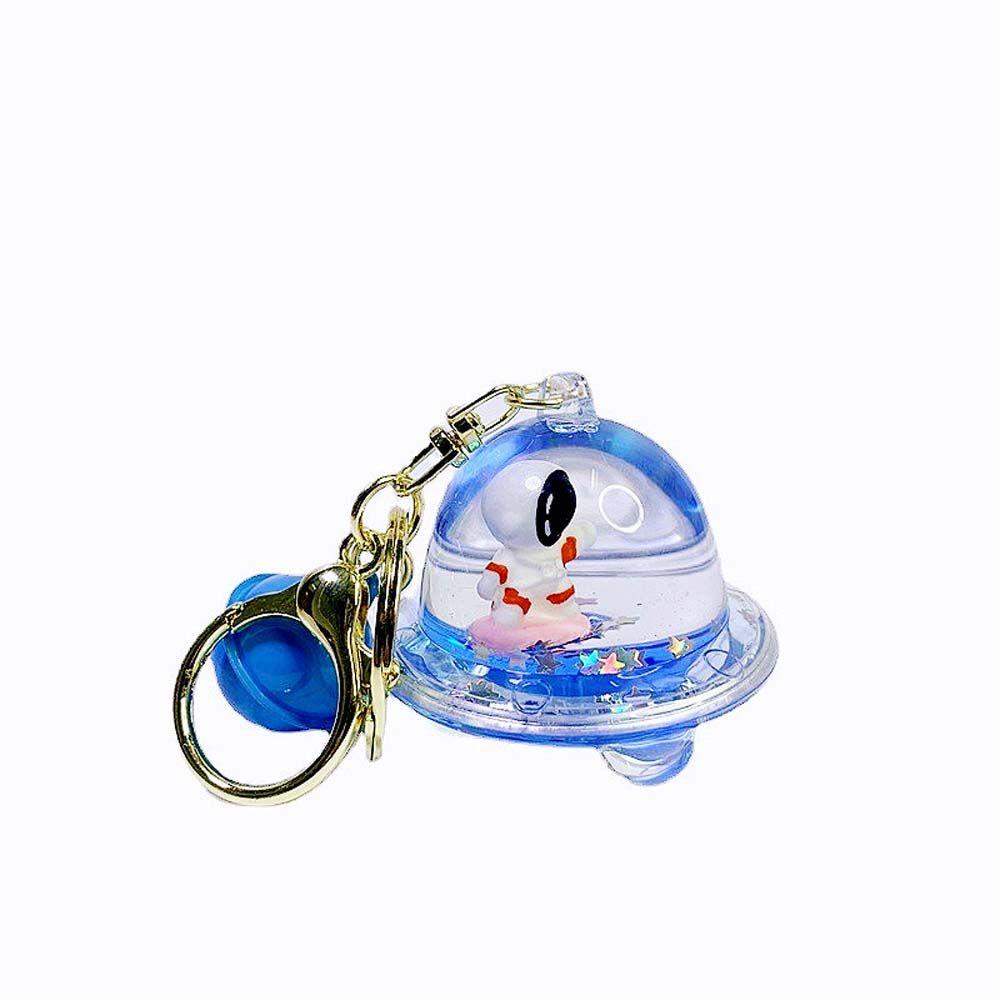 Agustina Astronot Floating Keychain Fashion Charm Key Ring Anak Akrilik Tempat Kunci Mobil