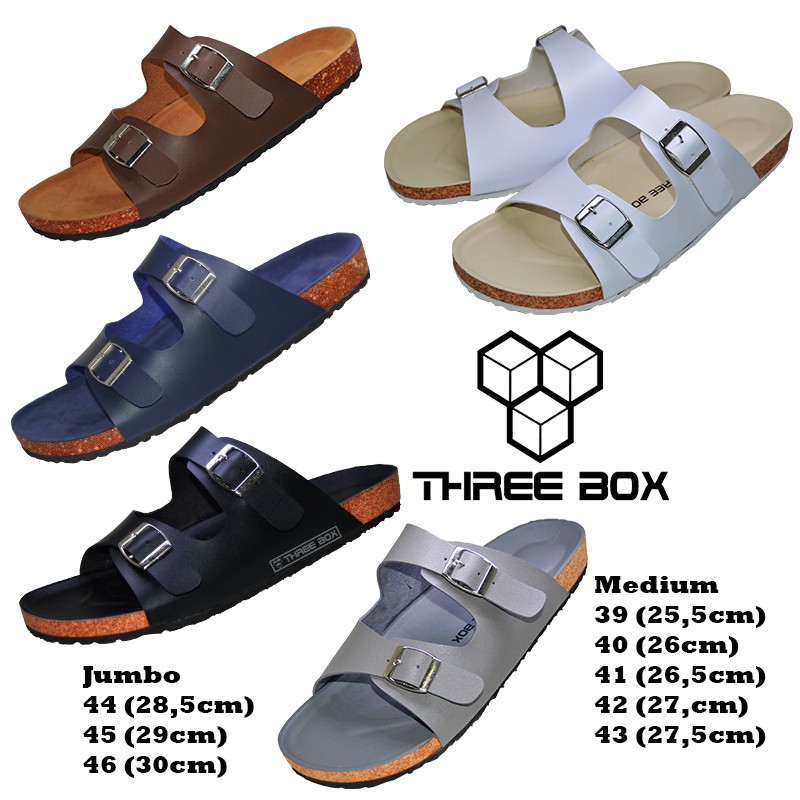 THREE BOX - Sandal Selop Octan Pria Wanita 39 40 41 42 43 Big Jumbo Size 44 45 46