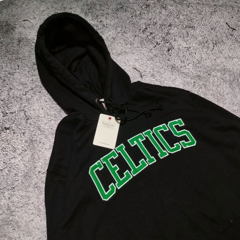 SWEATER HOODIE CELTICS BORDIR HITAM AUTHENTIC PREMIUM FULLTAG &amp; LEBEL