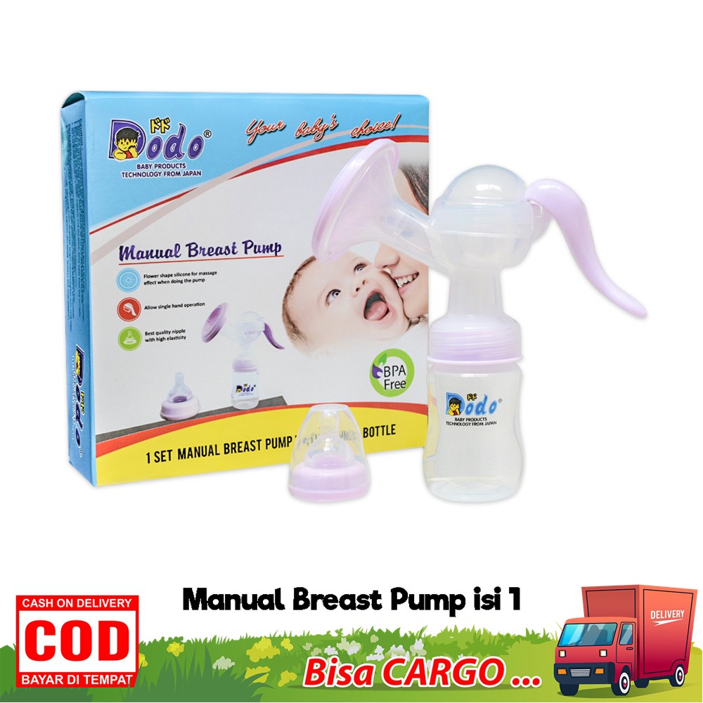 Breast Pump Pompa Asi Manual Dodo Isi 1 Botol