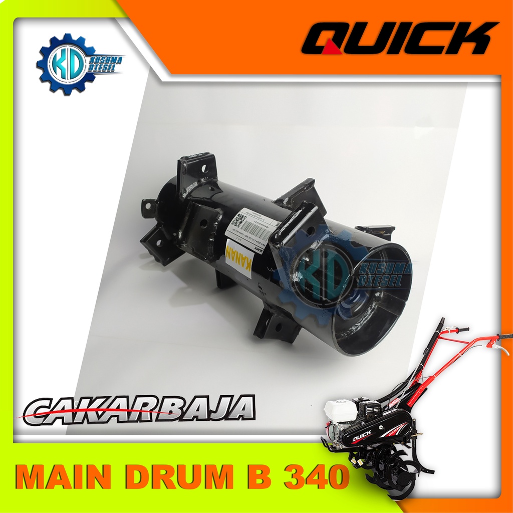 MAIN DRUM B 340 - KANAN atau KIRI - Tabung rotary cakar baja - tabung rotary cultivator quick cakar 