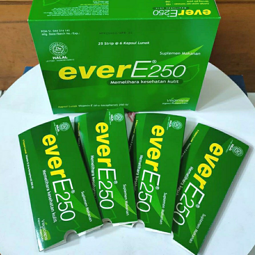 Ever E250 isi 6 kapsul Lunak Vitamin E 250 mg