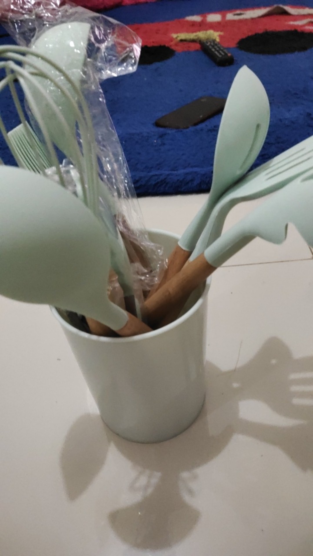 Spatula Silicon 9 Pcs Set Alat Masak Dapur Glanyomi Kt397 Biru Mint