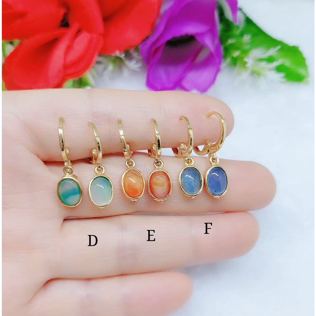 Anting anak lapis emas A-F