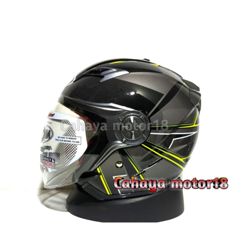 Helm nhk gladiator hawk black yellow