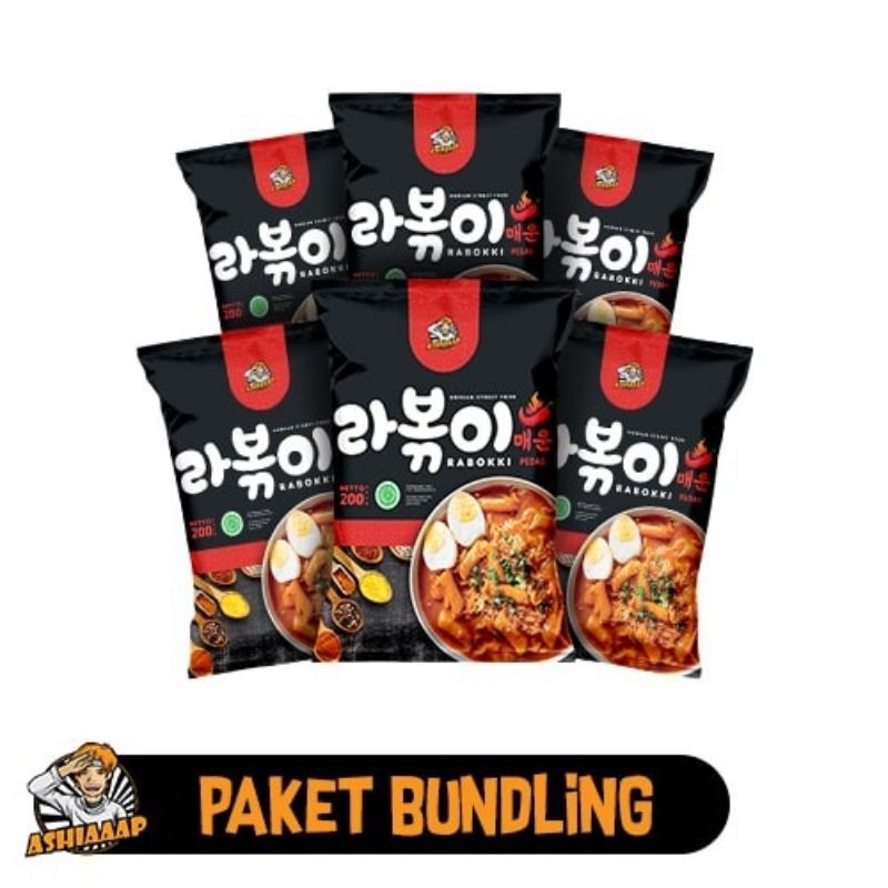 

Paket Bundling 6 Rabokki - Ramen Topokki (200gr) / Tteokbokki Instant Tteokbokki Ashiaaap