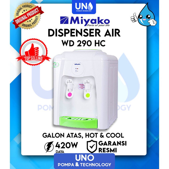 Miyako Dispenser Air Water Dispenser WD-290 / WD 290 / WD290 HC &amp; PHC