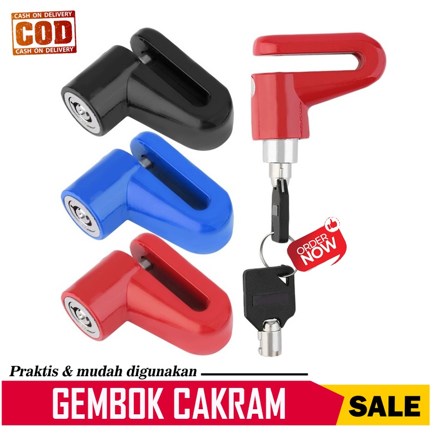 (COD) Disc Lock Gembok Cakram - Kunci Gembok Cakram Motor Anti Maling