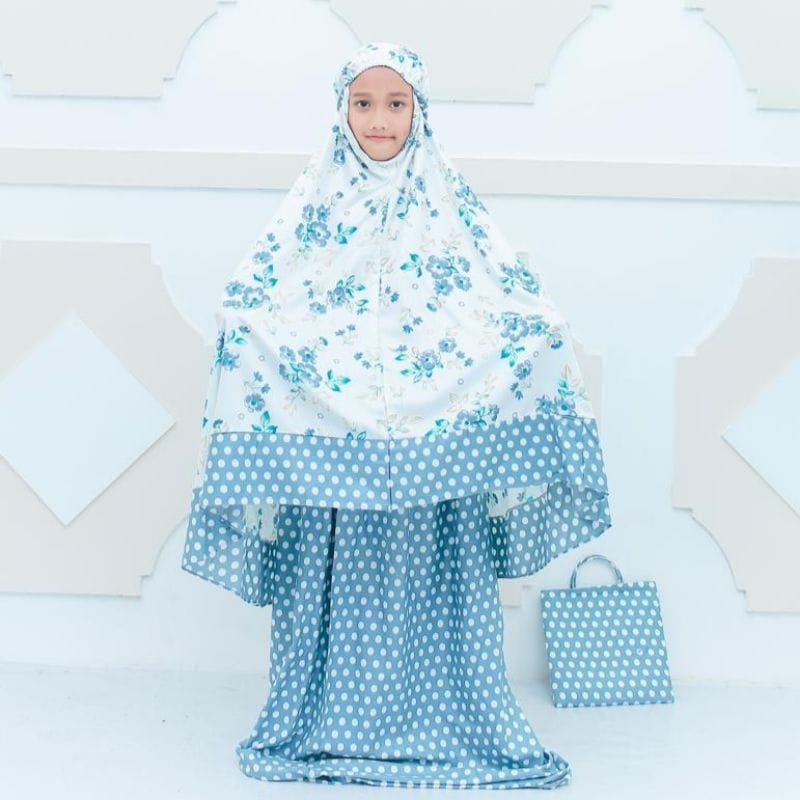 Mukena Bali Motif Anak 6-10 Tahun mukenah telekung  murah mukena travel traveling