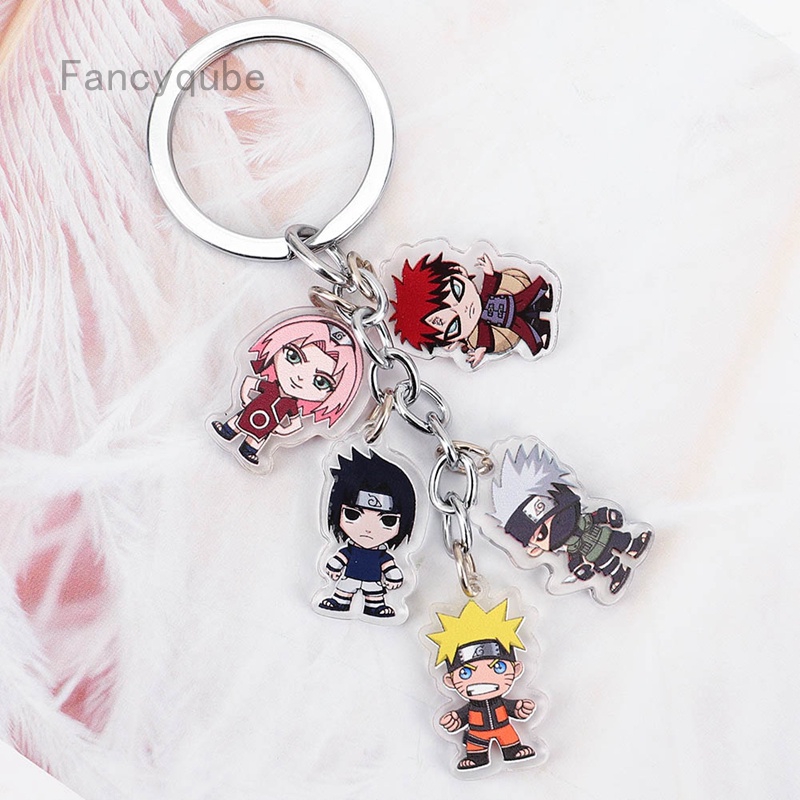 Gantungan Kunci Desain Anime Naruto Sakura Kakashi Itachi Bahan Metal Akrilik untuk Mobil/Tas