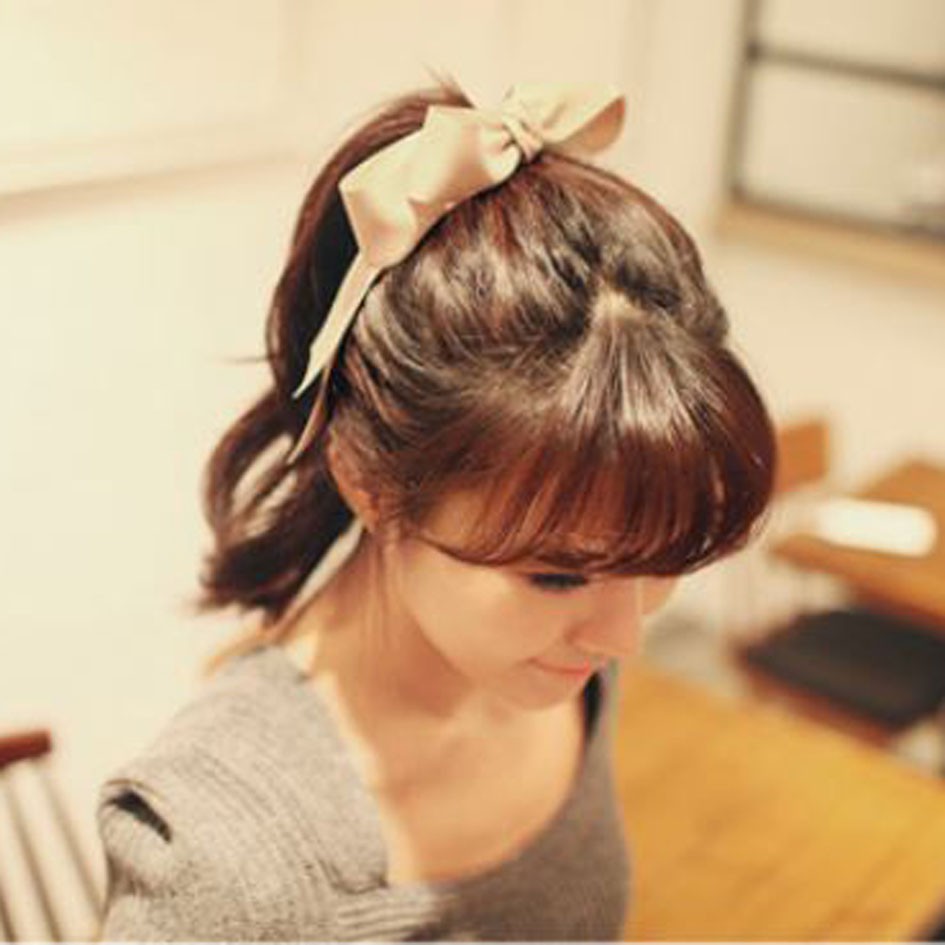 OILA kuncir rambut pita emas gold ribbon hair band (3E1)  jku028