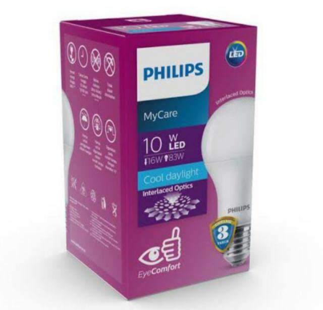 Lampu Led Philips 3w /3 Watt / 6w /6 Watt / 8w /8 Watt / 10w /10 Watt / 12w /12 Watt MyCare Bolam