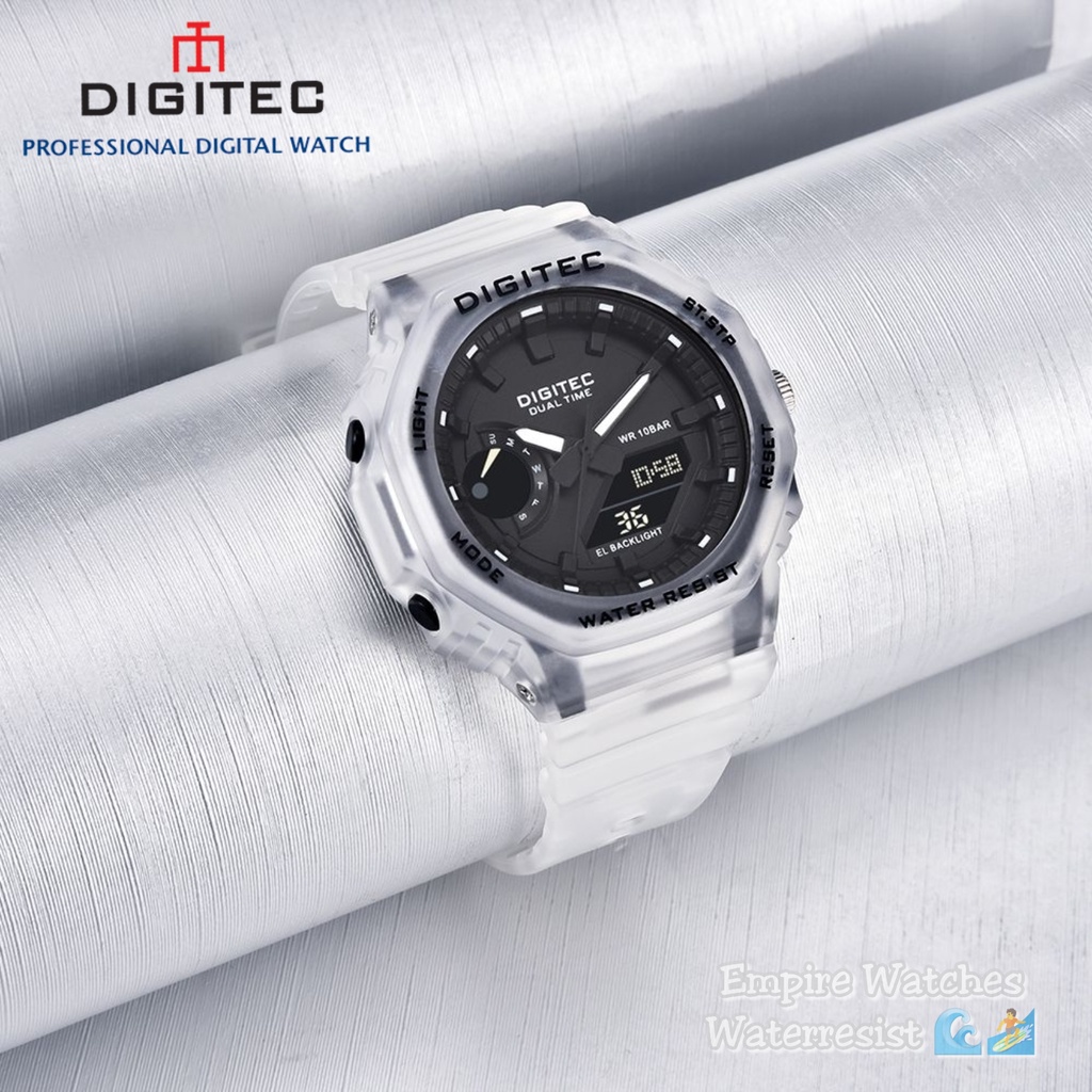 Jam Tangan Digitec DG3119T 3119 Wanita Cewek Analog Digital Strap Rubber Dualtime Kualitas Original Waterproof