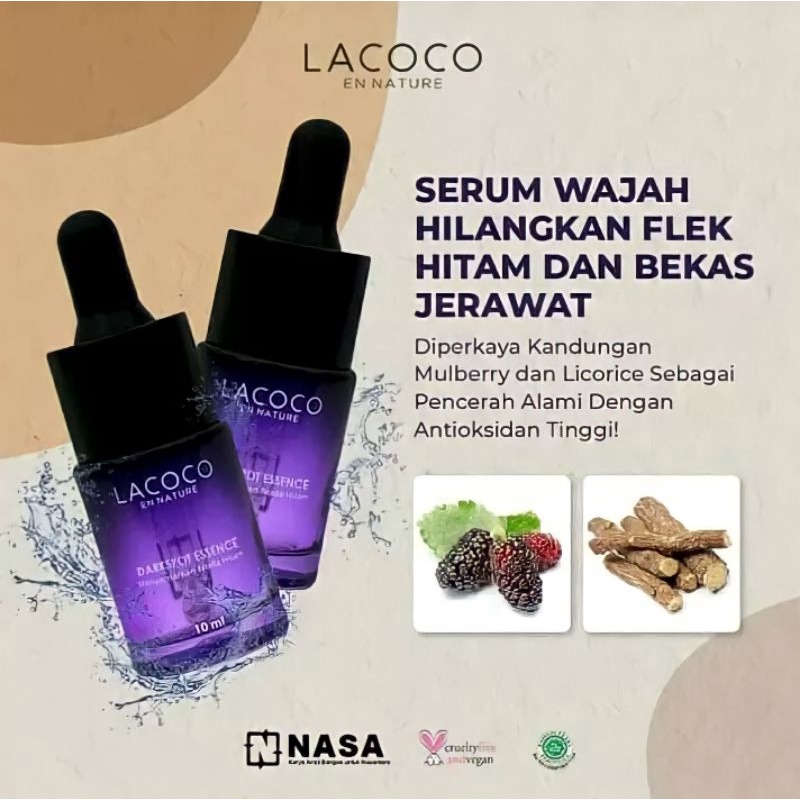 lacoco dark spot essence serum ori original asli obat perawatan kecantikan penghilang flek hitam bek