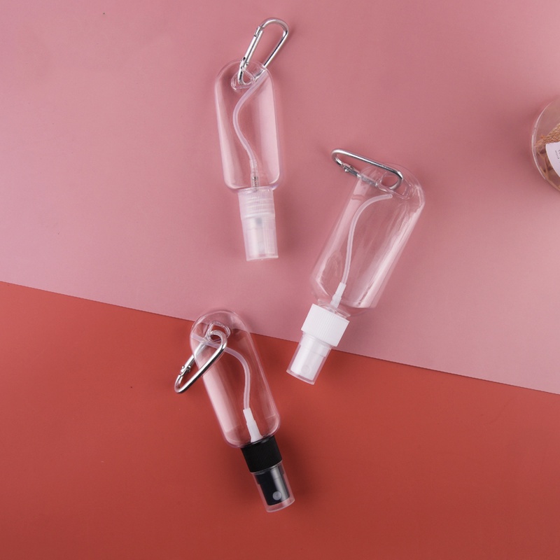 [Harga Grosir]Botol Semprot Mini Isi Ulang Bahan Plastik Transparan Dengan Kait Untuk Parfum Alkohol Kosmetik Travel/Hot Sale