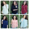 TBI Style Fashion Kemeja Comfy Kancing Polos Kerah Dian Baju Atasan Wanita Kemeja Lengan Panjang