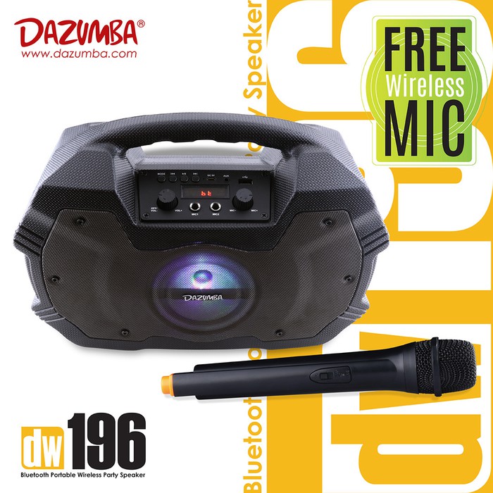 Dazumba DW196 Karaoke Speaker Bluetooth Portable + Mic Wireless