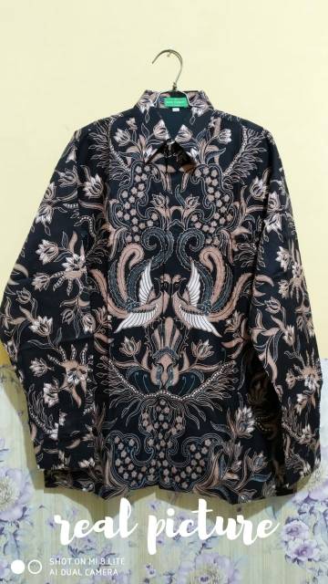 Batik Solo PEKSI SEMULUR COKLAT Kemeja Pria Katun Halus Sragenan Full Furing