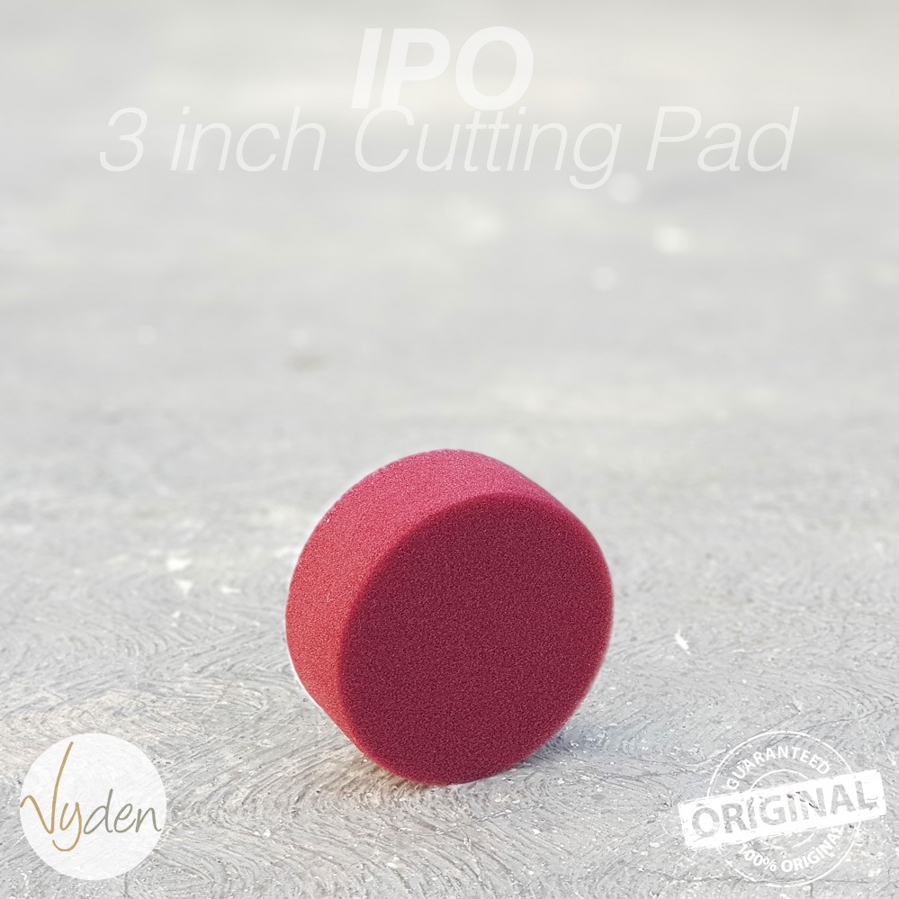 IPO Maroon Compounding Cutting Pad 3 inch Flat Kompon Kasar Busa Poles Mobil MURAH