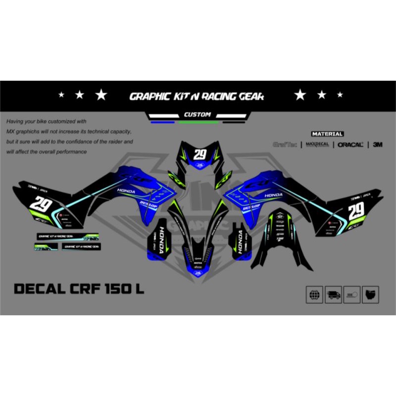 Decal stiker crf 150L bebas design