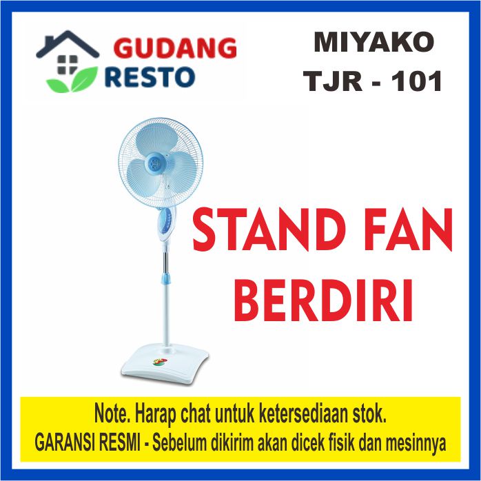 MIYAKO TJR 101 / TJR101 KIPAS ANGIN 16 INCH 3 IN 1 STAND / WALL / DESK FAN REMOTE BERDIRI / MEJA / DINDING