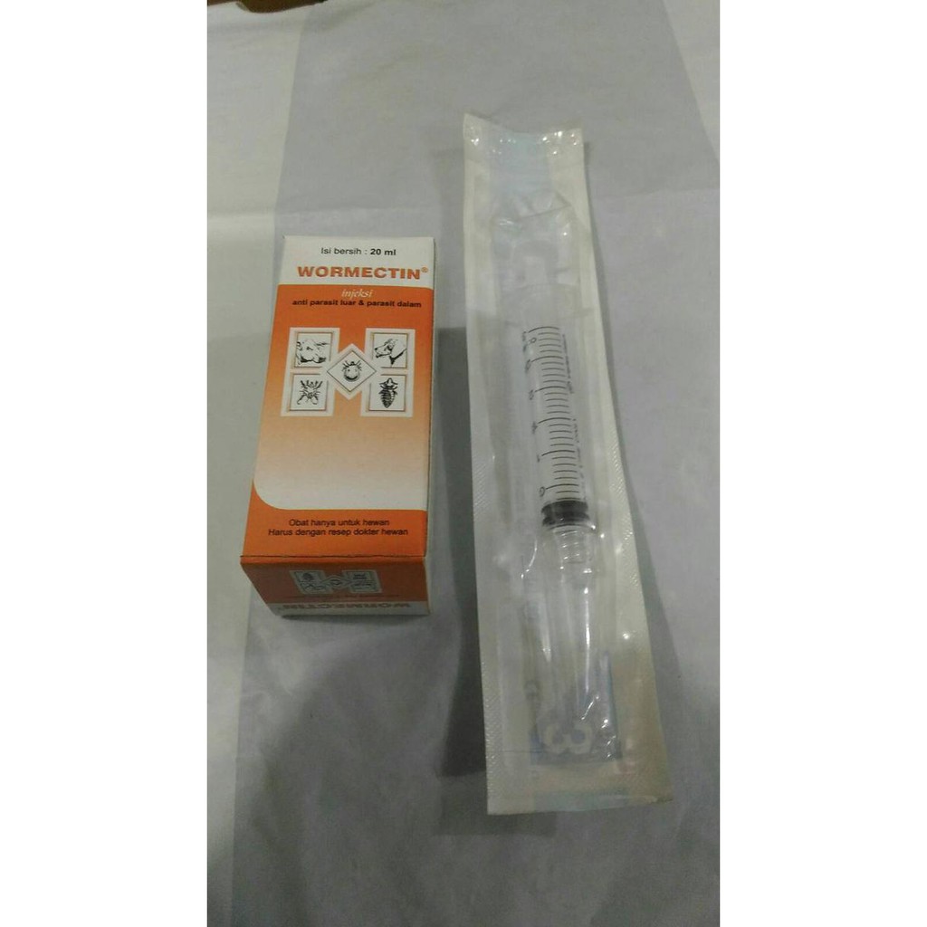 Terlengkap-Store Obat Suntik Injeksi Anjing Kucing Kutu Jamur Cacing Wormectin 20 Ml