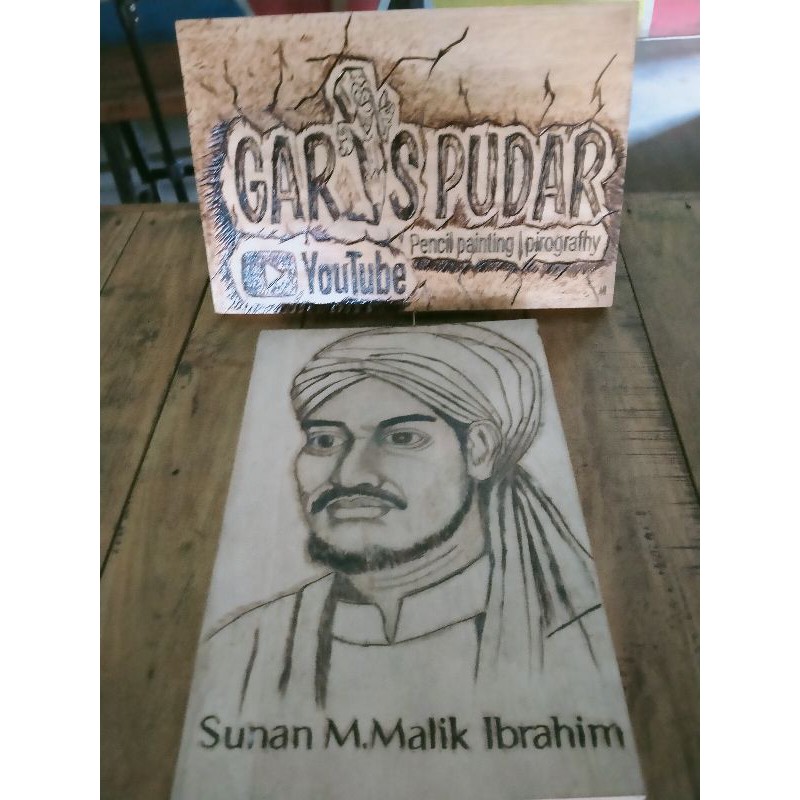 Lukisan Keren | lukisan Bakar Pyrography | Kado Lukisan | Lukisan Walisongo