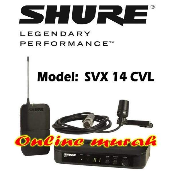 mic wireless shure svx 14 cvl shure svx14 cvl clipo single mic origina