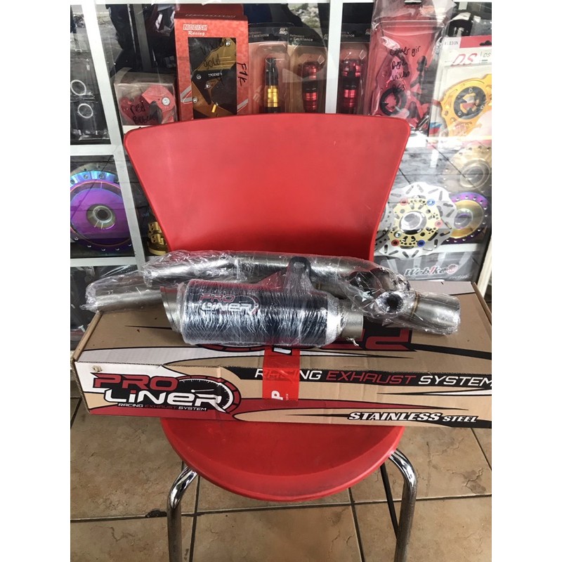 KNALPOT PROLINER SHORT BLACK MXKING/CBR K45 LOKAL/CBR FACELIFT/NEW CB/R15 V2/R15 V3/R15M V4/GSX/VIXI