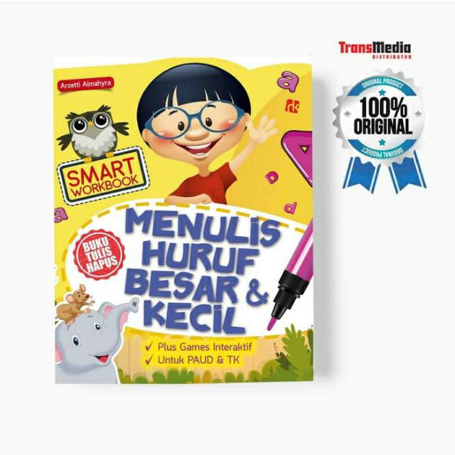 Smart Workbook Menulis Huruf Besar &amp; Kecil (Buku Tulis Hapus)