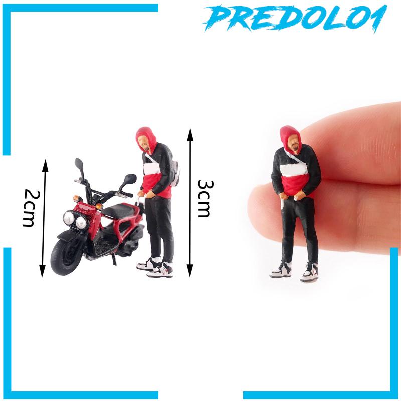 1:64 Figure Driving Motorcycle Micro Landscape DIY Projects S Scale