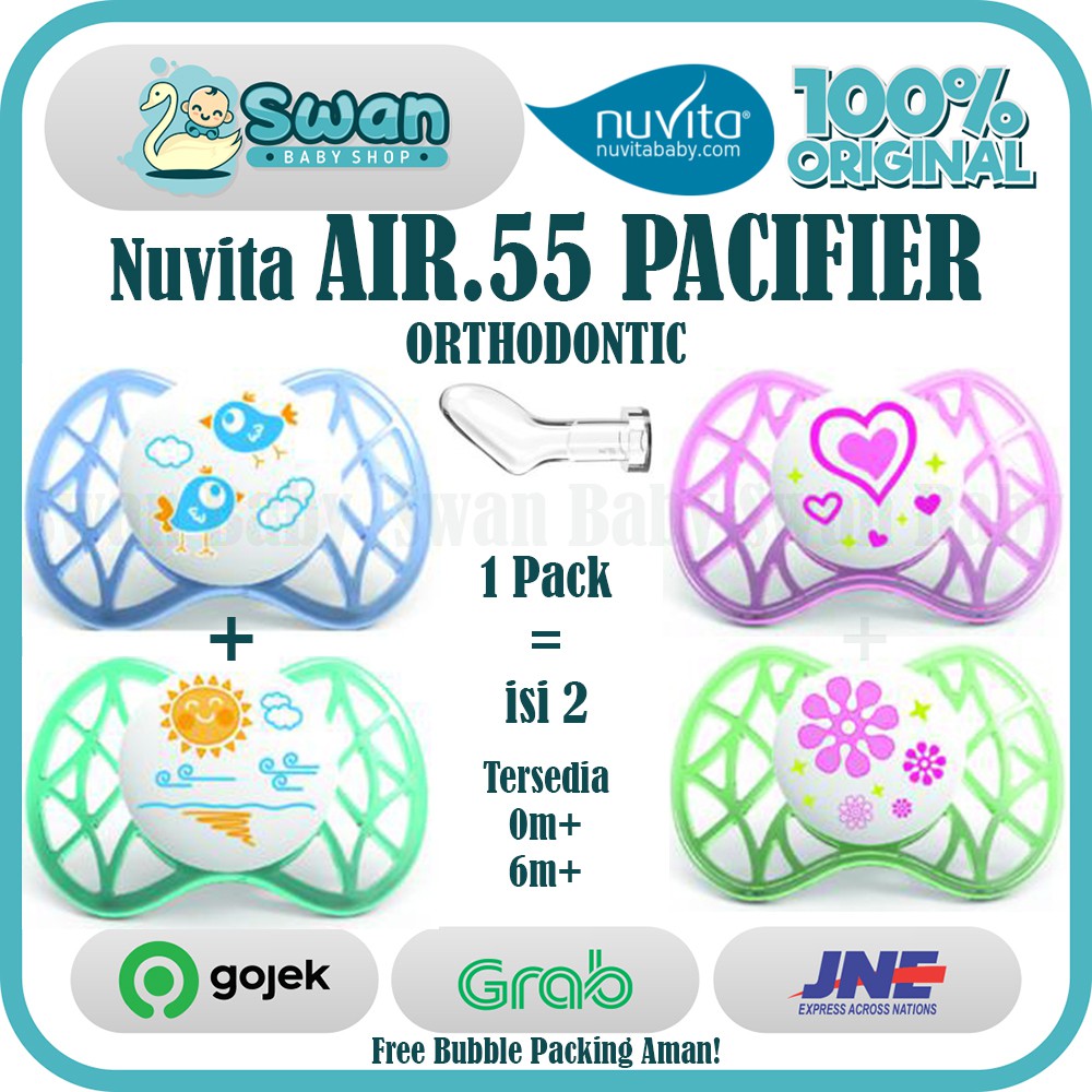 Nuvita Pacifier Air.55 Orthodontic / Gepeng / Asymetris / Empeng