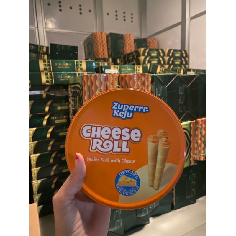 zuper keju cheese roll kaleng 182g /zuperrr keju kaleng