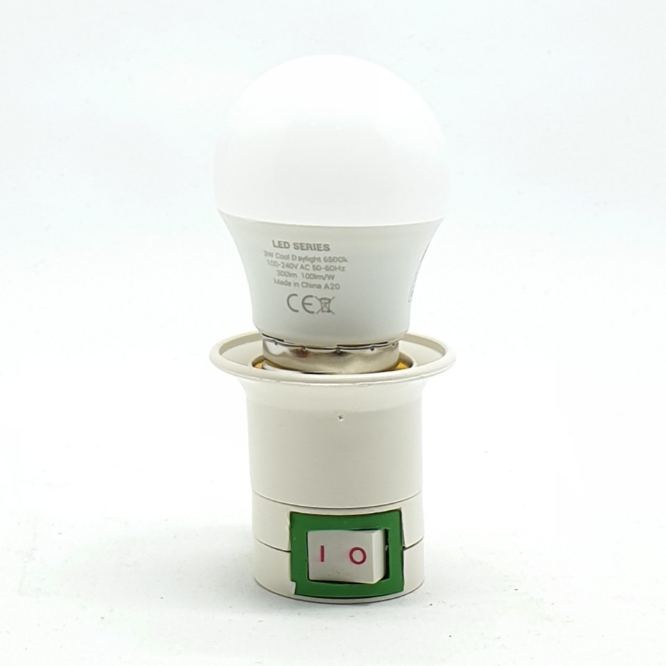 CTL Performa 3w Classic Bulb Cd Putih Premium + Linux Fiting Colok Switch / Lampu Tidur / Mini Lamp