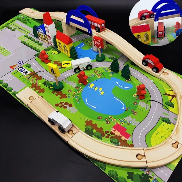 TweedyToys - Rail Overpass / Mainan Kereta Kayu