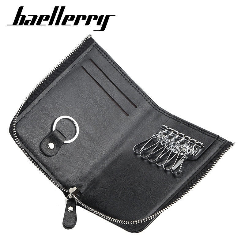 DOMPET LIPAT PRIA SLOT KUNCI KARTU UANG STNK MULTIFUNGSI BAELLERRY ORIGINAL KULIT HITAM WA471B5 LEADS IMPORT KEREN COWOK MURAH PREMIUM BATAM KEKINIAN LAKI SIMPLE