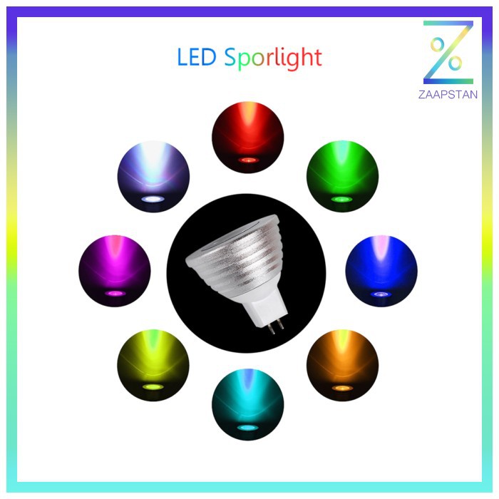 Lampu Bohlam LED RGB 3W 16 Colors with Remote Control - E27