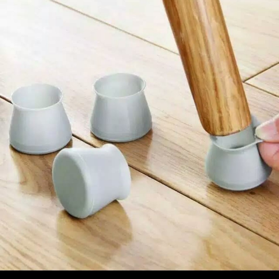 Alas kaki meja silikon anti slip gores 4pcs pelindung kursi furniture