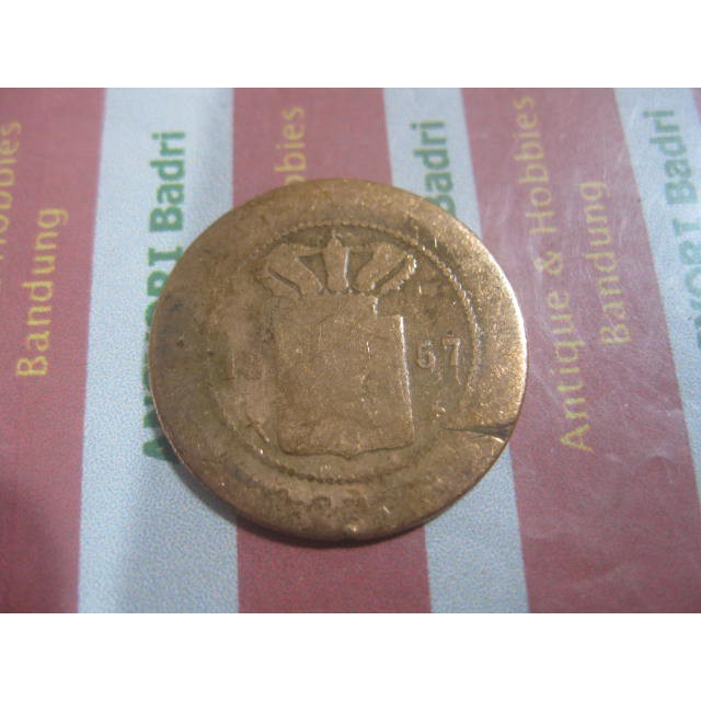 Koin Benggol 1 Cent 1857 Nederlansch Indie G964