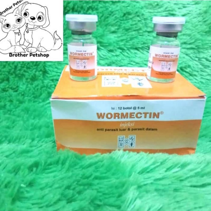 WORMECTIN - Obat Suntik Kutu Jamur Parasit Luar Anjing Kucing 5ml