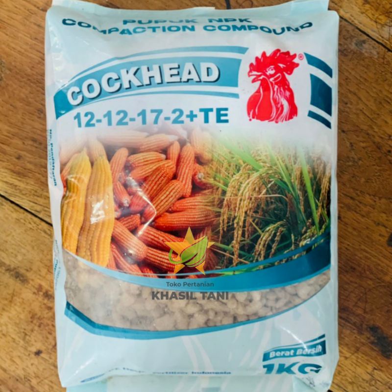 Pupuk NPK Compaction Compound COCKHEAD 12-12-17-2+TE Netto 1kg | pupuk npk cockhead