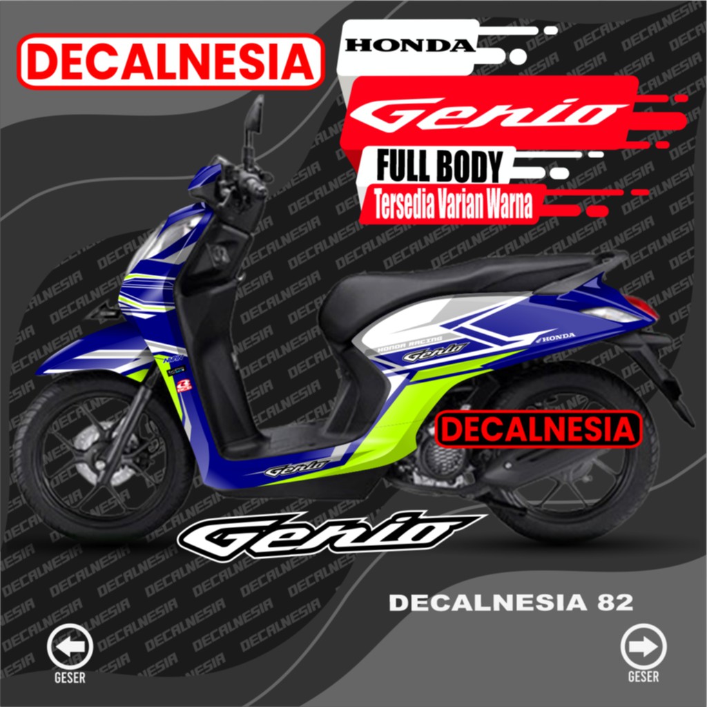 Stiker Genio Full Body Decal Genio Motor Modifikasi Variasi Dekal Sticker Genio