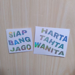 Custom Sehari Jadi Stiker Hologram Harta Tahta Tik Tok Viral Shopee Indonesia
